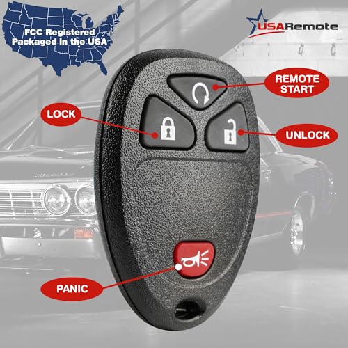 Key Fob Keyless Entry Remote fits Chevy Silverado Traverse Equinox Avalanche / GMC Sierra / Pontiac Torrent / Saturn Outlook Vue 2007 2008 2009 2010 2011 2012 2013 2014 2015 2016, 15913421 - Image 4