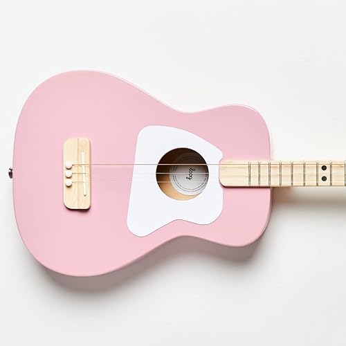 Vista 26 de Loog Guitarra acústica profesional para niños, 3 cuerdas, a partir de 6 años, aplicación de aprendizaje y lecciones incluidas, color blanco