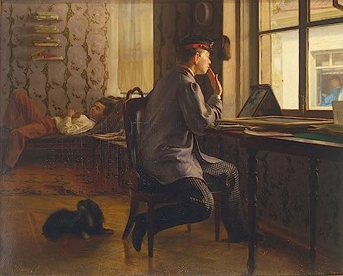 Toile Repin Préparation aux examens 50x70 pour mur vide sans éclat