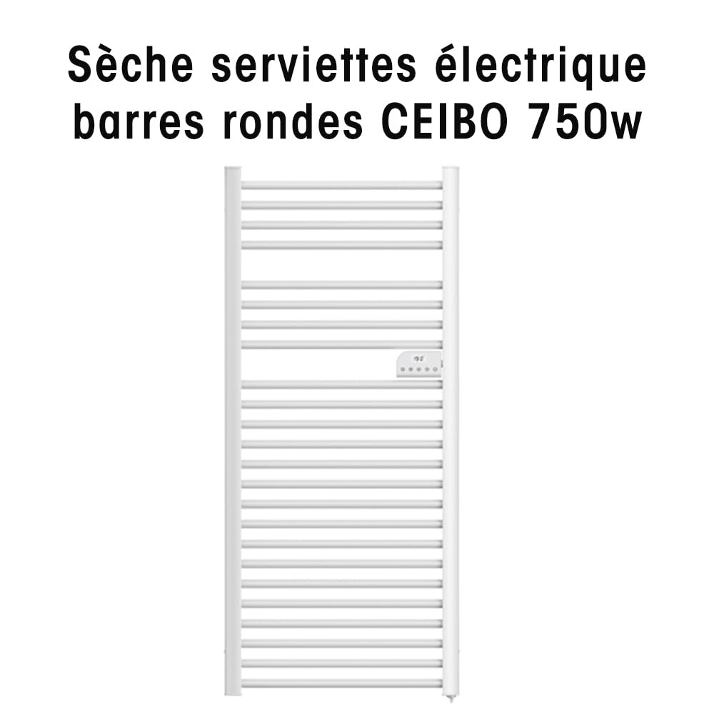 BATILEC - Sèche Serviettes Électrique Barres Rondes - CEIBO 750W
