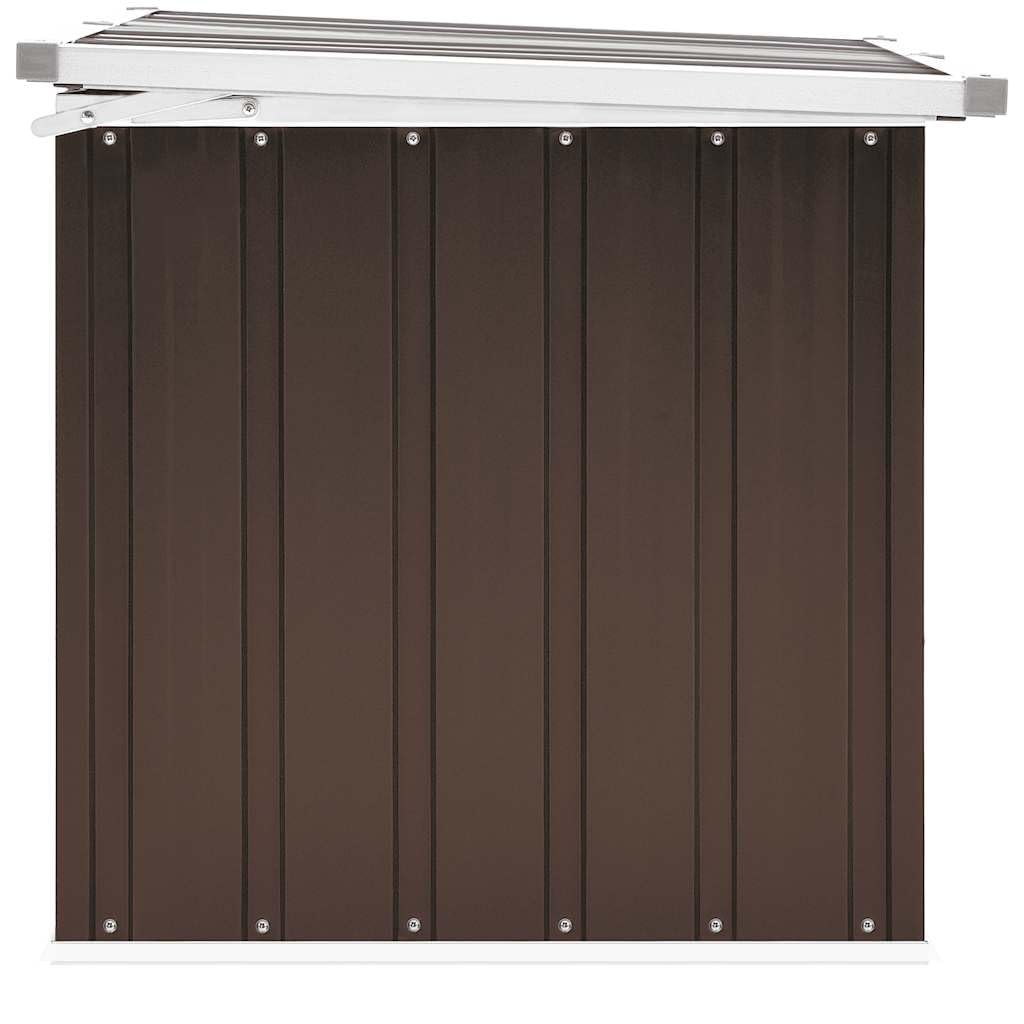 Coffre de jardin, marron, 109 x 67 x 65 cm, en acier galvanisé, résistant aux intempéries, pour coussins, couvertures, meubles de jardin, patio extérieur, balcon