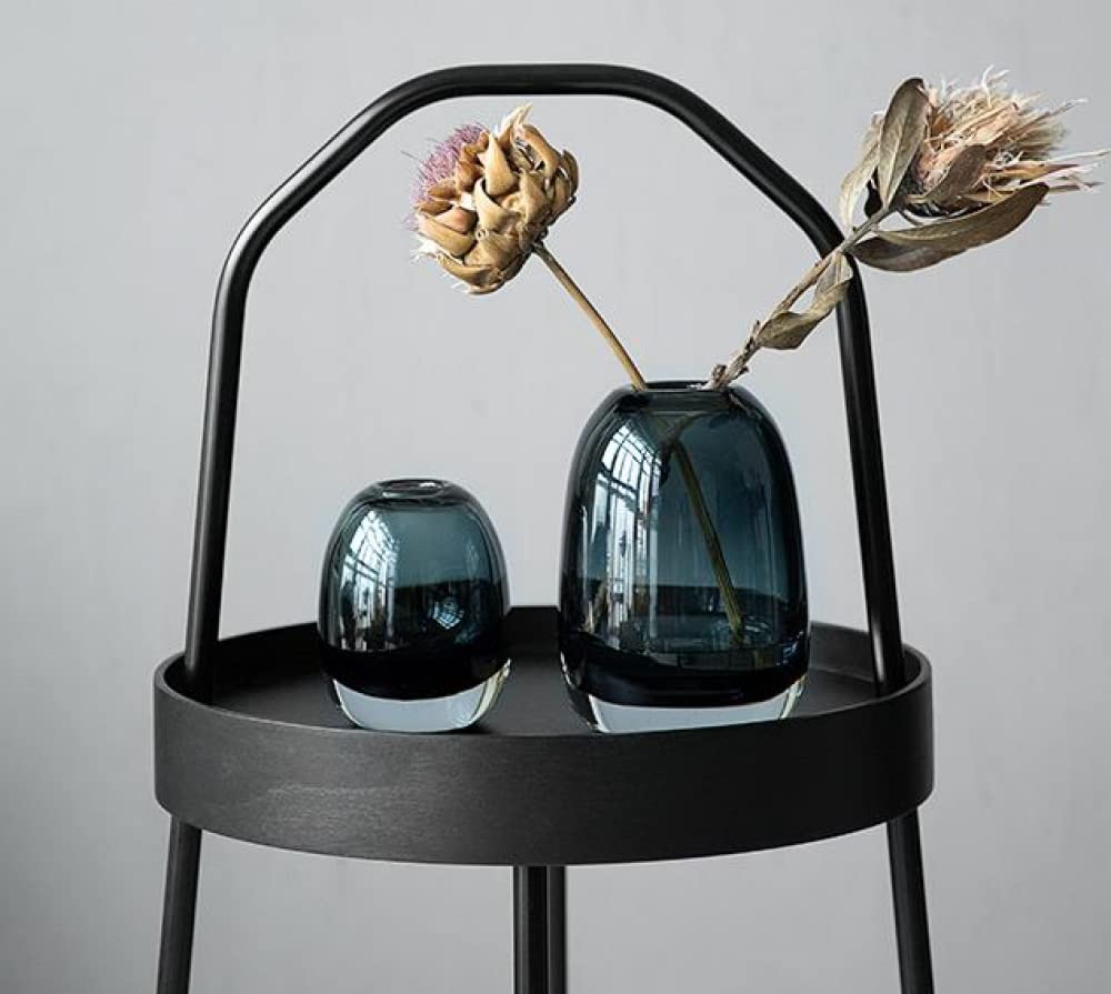 Graue moderne Vasen, dekorative Vasen für Zuhause, Wohnzimmer, Schlafzimmer und Kaminsims. 16 cm