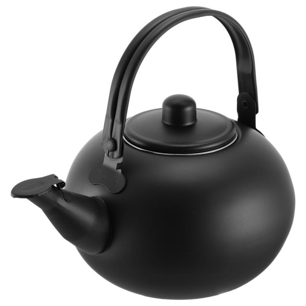 1L/1.2L/1.5L Black Stainless Steel Water Kettle with Whistle, Stovetop Tea Pot for Hot Water Boiling(1.5L)