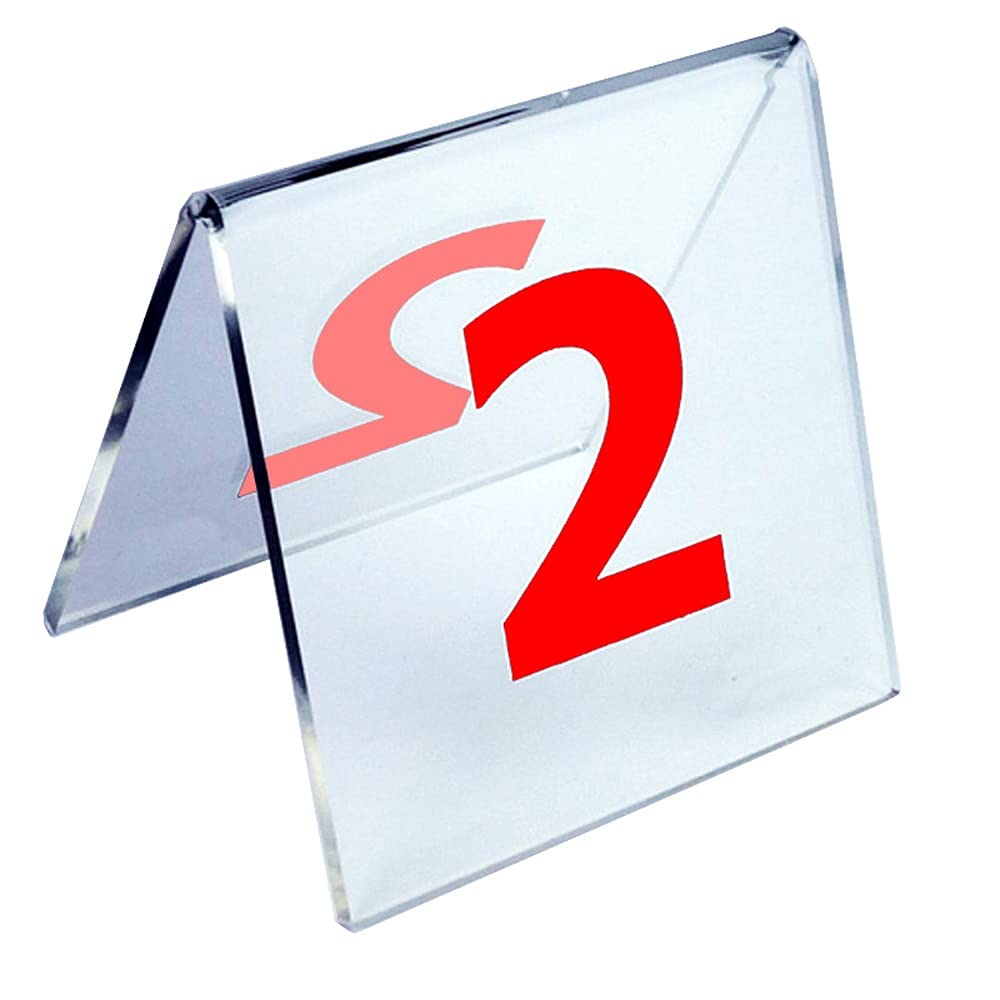 Numery stołów w stylu namiotu, Numery stołów akrylowe czarne 3,1 x 2,7 x 3,1 cala, różne rozmiary(41-50)