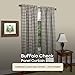 ACHIM Buffalo Check Panel Window Curtain - 42 Inch Width, 63 Inch Length - Taupe & Ivory Plaid - Light Filtering Farmhouse Country Drapes for Bedroom Living & Dining Room Home Decor