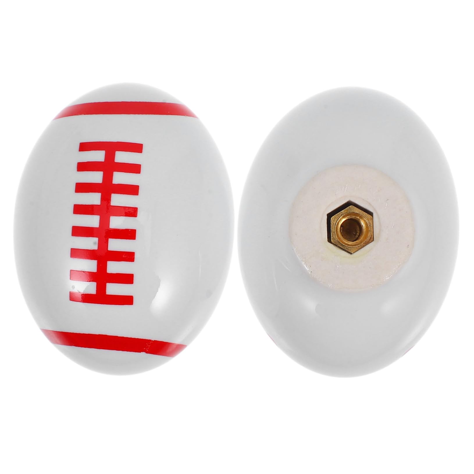 balacoo 2pcs Cartoon Rugby Ball Knobs Sports Door Handles for Kids Easy Installation Versatile for Cabinet Drawer Pulls