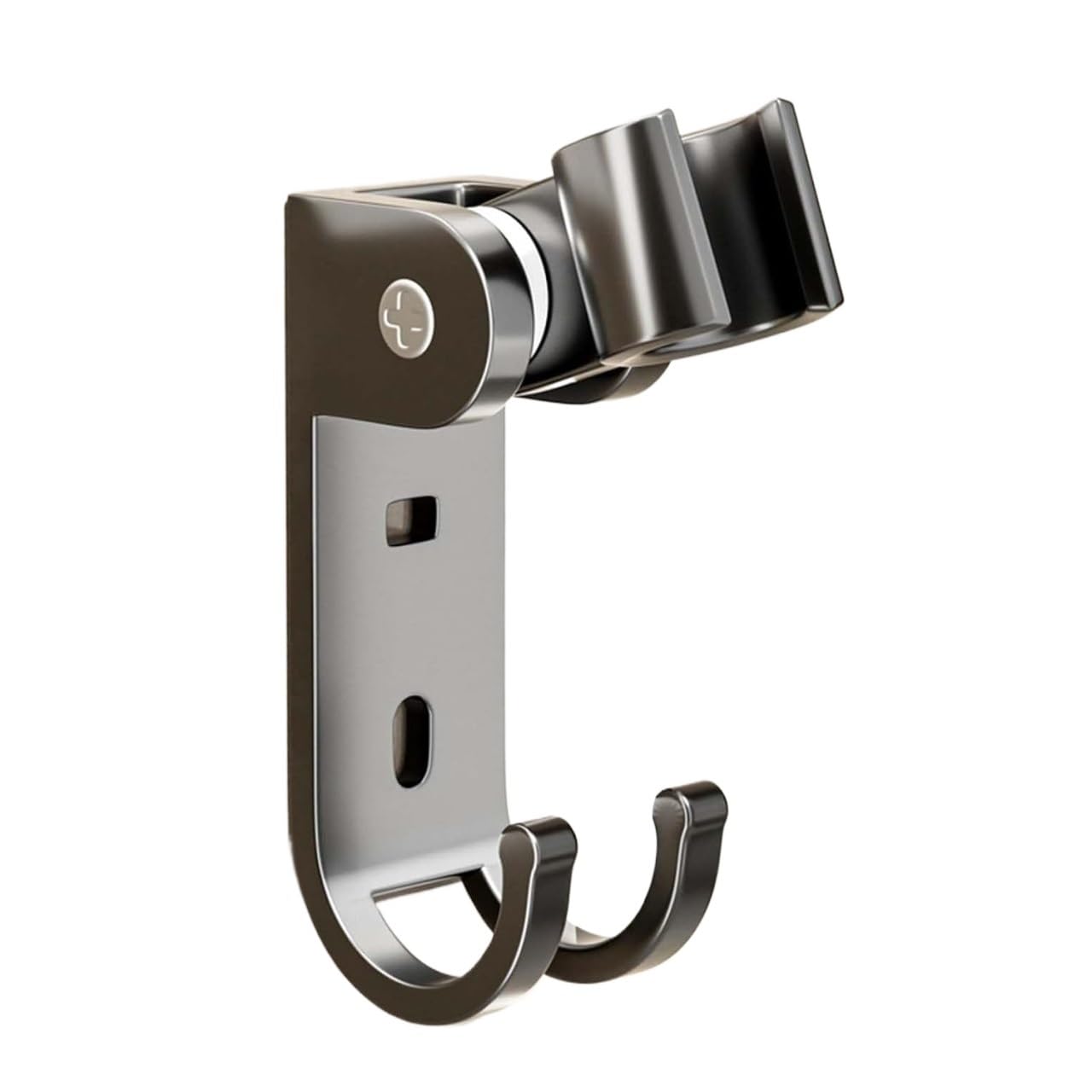Support de douche en aluminium spatial avec crochet et fixation invisible