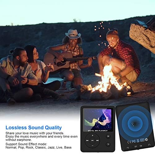 16GB MP3 Player with Speaker, Potable Digital Audio Music Player HiFi Lossless Sound Quality, support FM Radio, Voice Recording, with Earphone