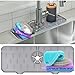 Asiopphire Faucet Mat for Sink - Silicone Scrubber Dish Set, Splash Guard, Food Grade BPA Free Kitchen Scrubber
