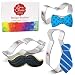 Little Man Cookie Cutter Set - 3 piece - Bow Tie, Mustache and Necktie - Ann Clark - Tin Plated Steel