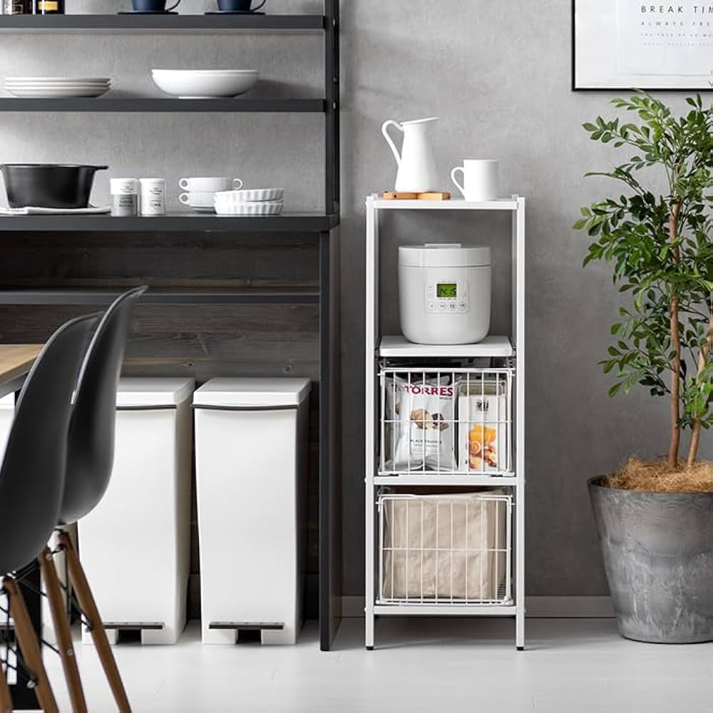 エア・リゾーム キッチンラック (ホワイト)