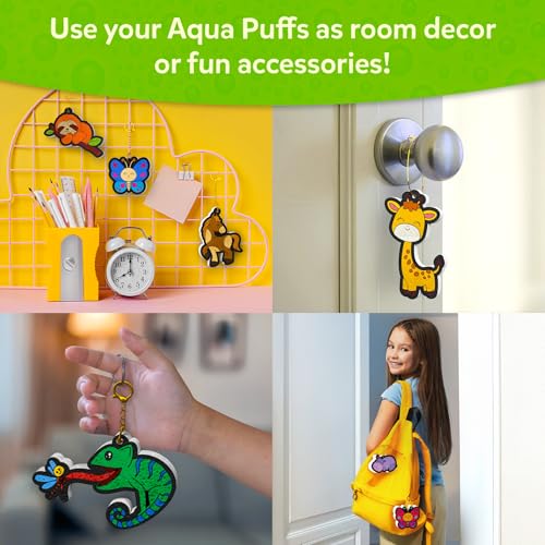 Image of Skillmatics Aqua Puffs - 3D Art Kit, Animals, Mess-Free Painting Craft for Kids, DIY Colour & Inflate Activity, Travel Toys & Creative Gifts for Girls & Boys Ages 4, 5, 6, 7, 8, 9, 10