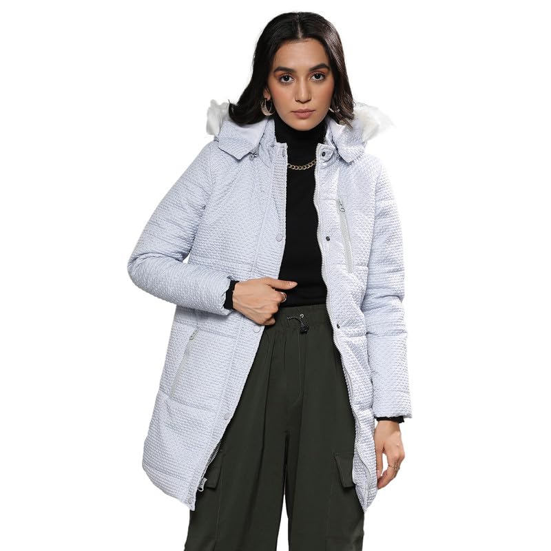 Campus SutraWomen's Jacket for Casual Wear | Long Sleeve | High Neck | Zipper Closure | Regular Fit | Jacket Crafted with Comfort Fit for Everyday Wear