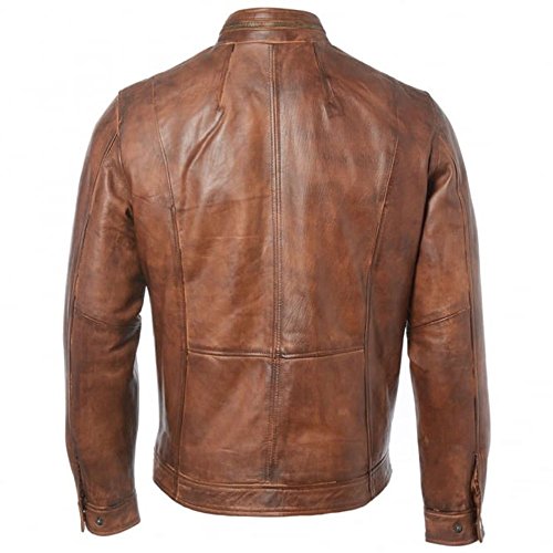 Image of Mens Tough Shady Genuine Lambskin Leather Jacket
