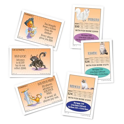 Juego de mesa CAT-opoly para 2-6 jugadores, 8+ años miniatura 4