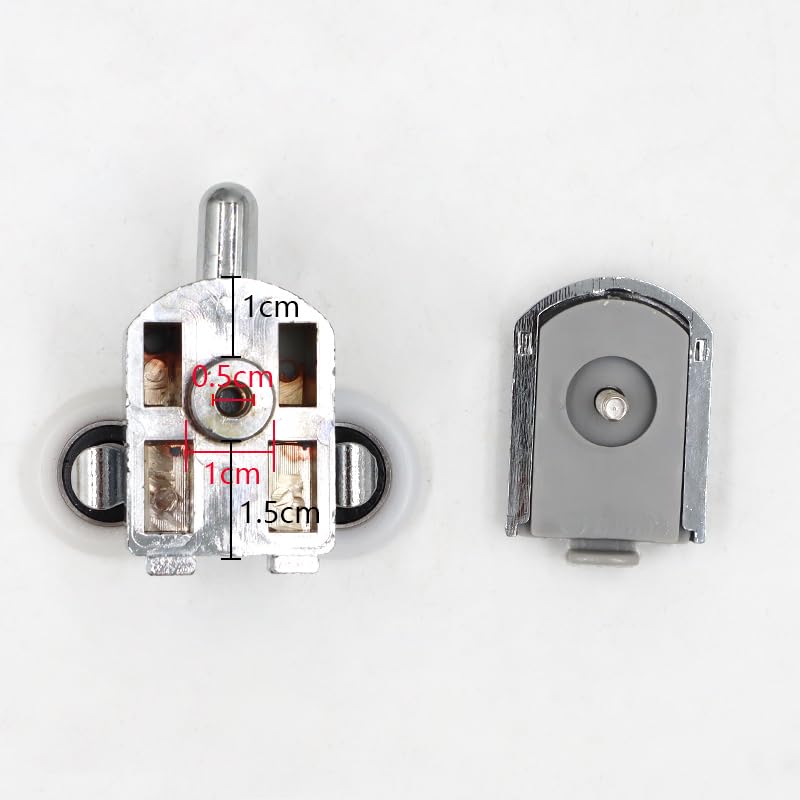 Rotelle Box Doccia Ruote for porta doccia scorrevole in lega di zinco da 23/25/27 mm, cuscinetti a rulli, ricambio for vetro da 12-14 mm Ruote Box Doccia(4-upper 4-down,27mm)