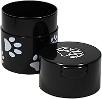 Vista 2 de Pawvac Contenedor de almacenamiento de alimentos para mascotas sellado al vacío de 3 onzas; patas blancas y negras