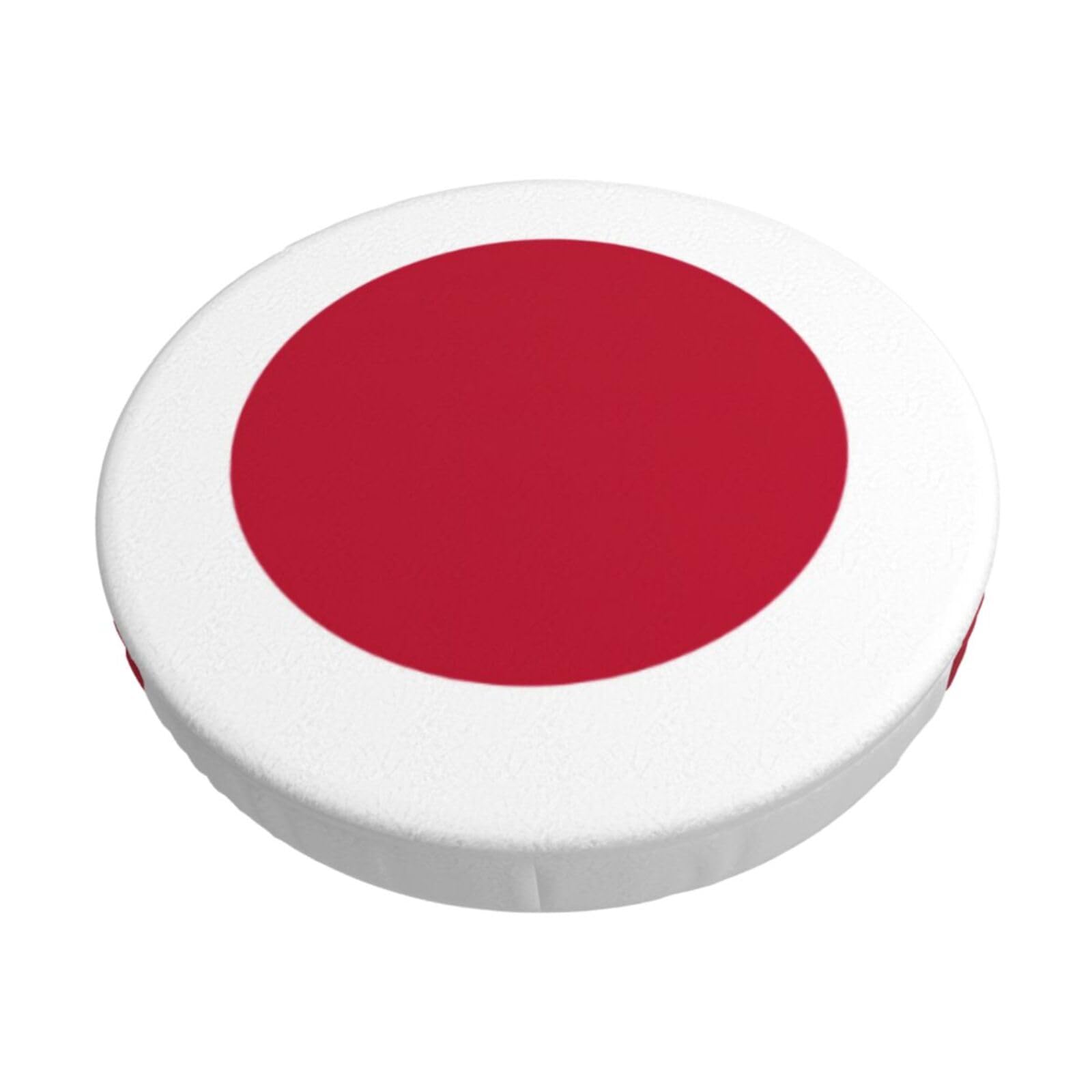 ACVnbm Japanese Flag Print Round Bar Chair Cushion Cover, Elastic Chair Protector For Kitchen Bar Dining