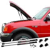 Redline Tuning 21-11020-02 Hood QuickLIFT-Plus System Compatible with Ford Ranger 1993-2011 (All Black Components)