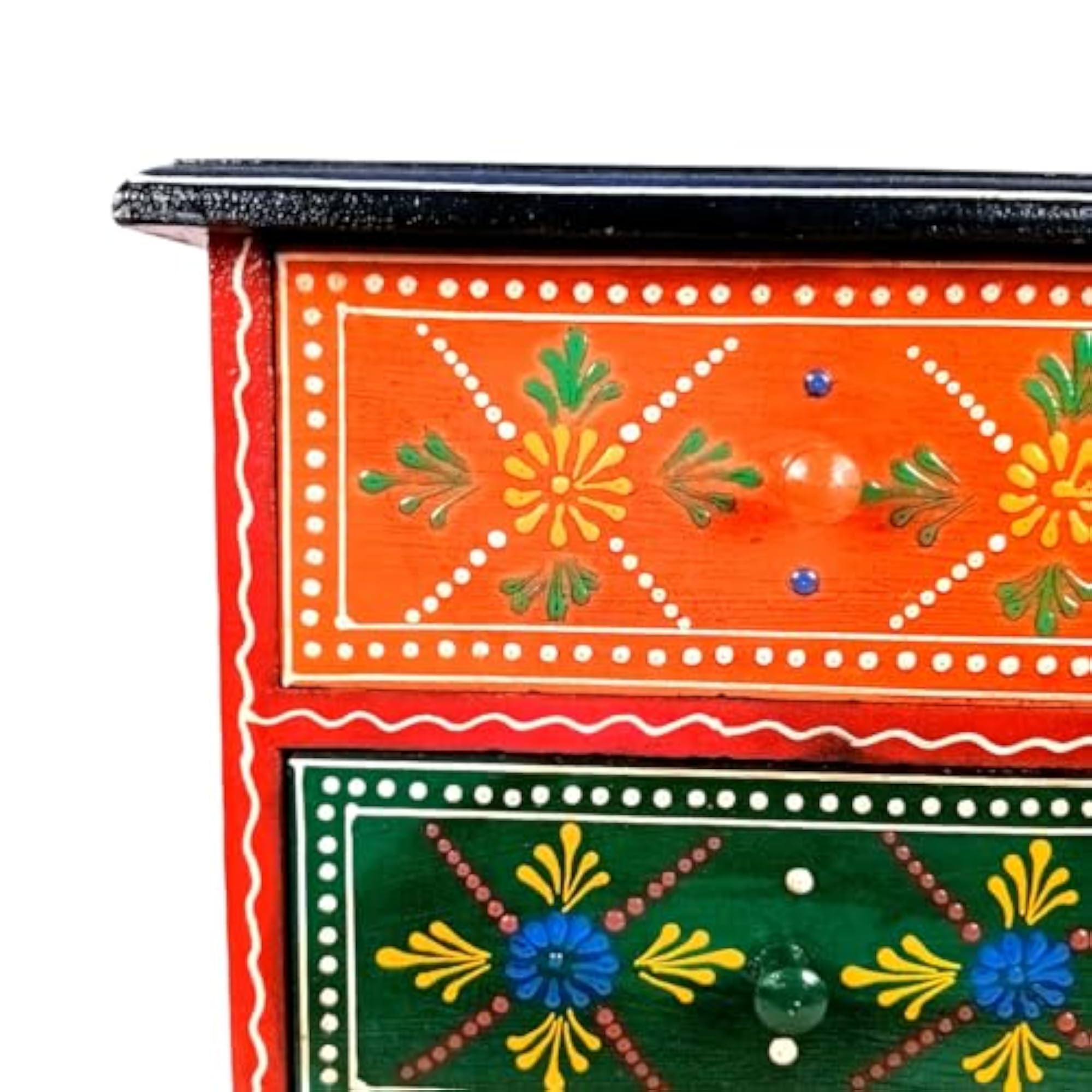 Wooden Jewellery Box with 4 Drawers, Handcrafted Organizer