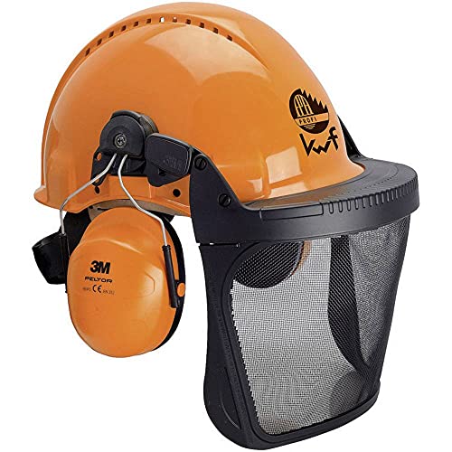 Preisvergleich Produktbild 3M Forstschutzhelm mit integriertem Visier Orange Forest XA007707319