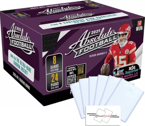 2025 Absolute Football Retail Box with 192 Trading Cards + 6 Toploaders + StreetCards Magnet! Look for The Kaboom Insert!