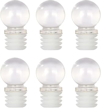 Glass Bottle Stoppers for 0.7"18mm Opening Bottles6 Pcs