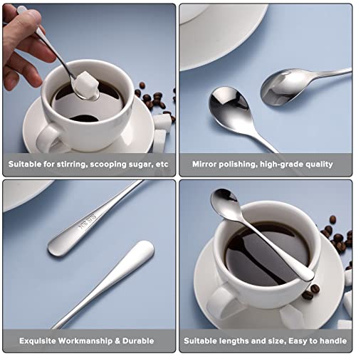 Egg Spoons Set Little Stainless Steel Spoons for Soft Boiled Egg Breakfast (4) - Image 5