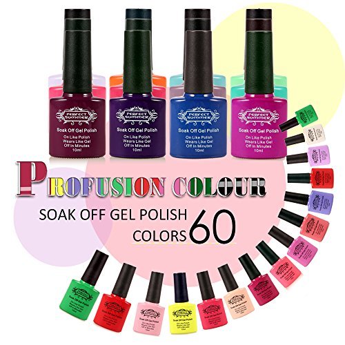 Perfect Summer Clear Base Coat And Top Coat Set - LED Soak Off Gel Nail Polish Set,10ml each