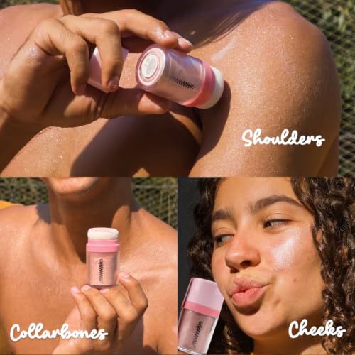 Image of Sammmm Stardust Fragranced Body Glitter Powder 12.5 ml | Lightweight & Buildable Body & Face Shimmer for Women | Non-Cakey & Glowing Finish | Talc-Free, Alcohol-Free Glitter for Party & Festive Looks