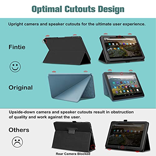 Fintie Case For All-New Amazon Fire Hd 10 And Fire Hd 10 Plus Tablet (Only Compatible With 11Th Generation 2021 Release) - [Flex Stand] Premium Vegan Leather Multi-Angle Folio Cover, Shades Of Blue #TOP7