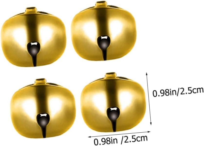 JEWEDECO 60pcs Gold Plated Bells Decorative Xmas Bells Multi-Function DIY Craft Accessory