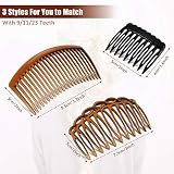 24 Pieces French Hair Side Combs Set Plastic Twist Comb Hair Clip Combs Accessories for Girls Women (9/11 /23 Teeth Side)