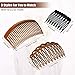 24 Pieces French Hair Side Combs Set Plastic Twist Comb Hair Clip Combs Accessories for Girls Women (9/11 /23 Teeth Side)