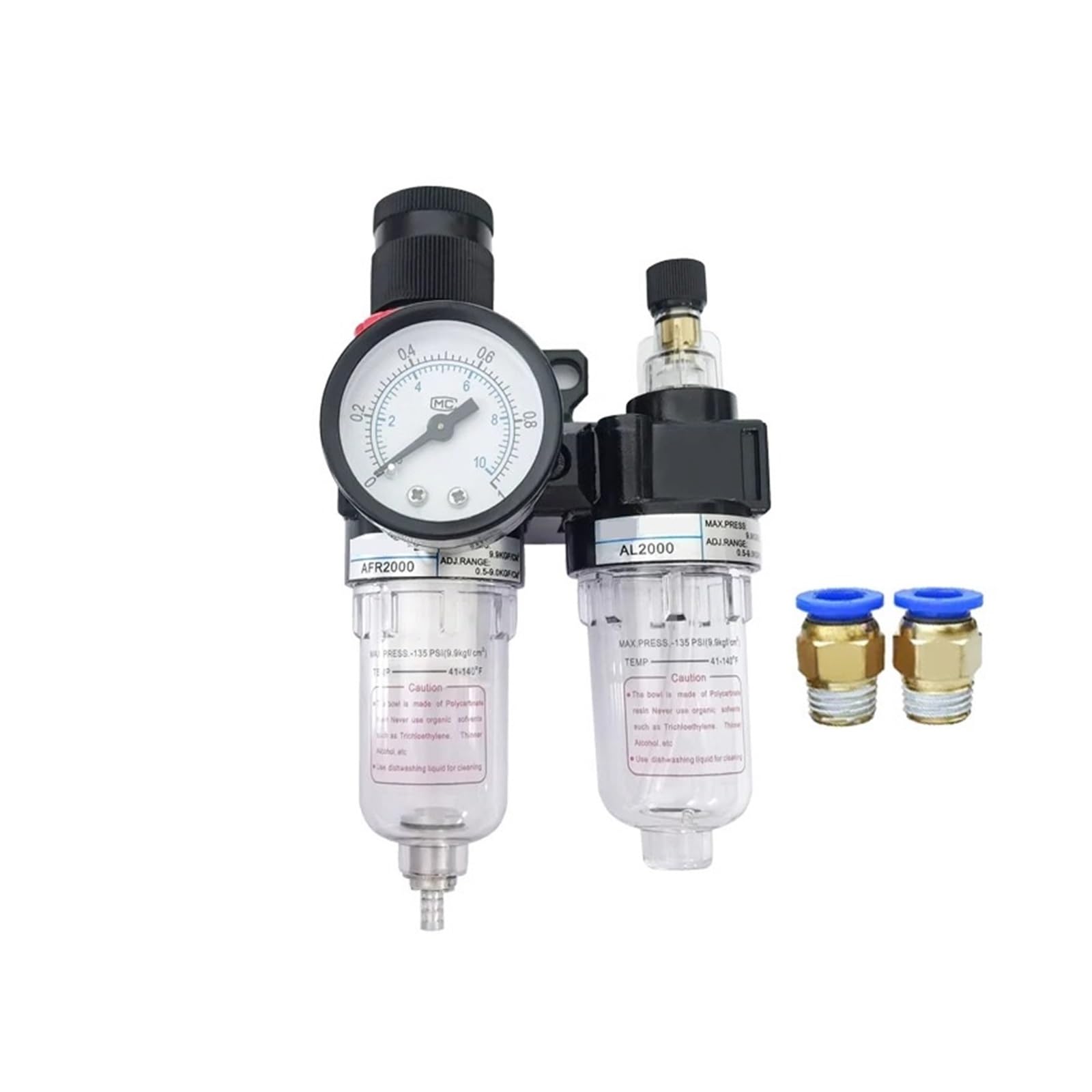 Jednostka przygotowująca AFC2000 Port Sprężarka do uzdatniania powietrza Filtr Regulator ciśnienia Smarownica kombinowana Separator oleju (AFC2000 EU Fittings)
