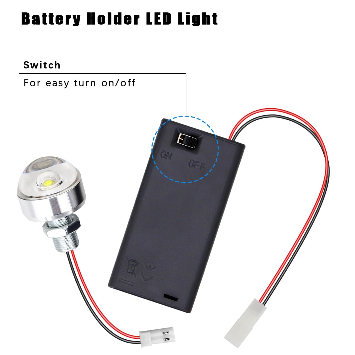 Melody Jane Dollhouse 12 Socket USB LED Light Extension Cable - 60cm Wire With Switch & Fuse, 1:12 Scale