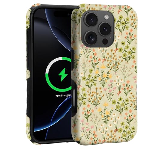 Coque iPhone 16 Pro bouquet de fleurs sauvages pastel protection antichoc transparente CARLOCA