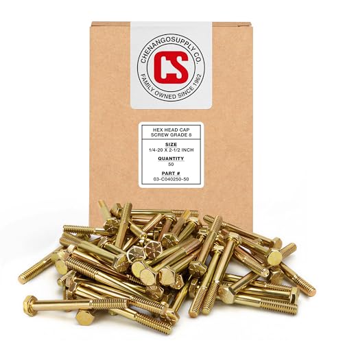 Chenango Supply 1/4-20 x 2 Grade 8 Hex Head Bolts