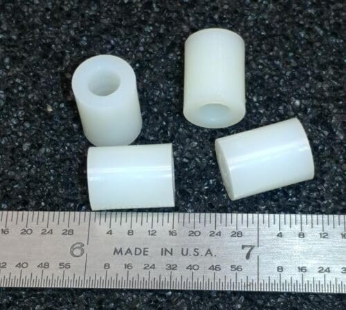 Nylon SPACERS 3/8" Round #10 Hole 1/2" Long - 40 pcs - 26kopistore
