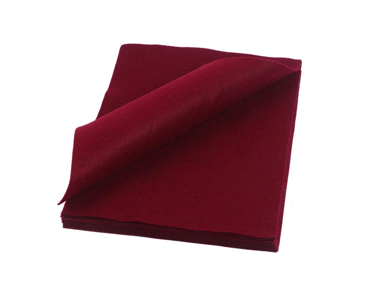YYCRAFT Rękodzieło miękkie arkusze filcowe 23 cm x 30 cm - 24 szt. opakowanie, bordowe