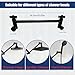 Adjustable Shower Head Extension Arm with Locking Nut, Adjustable Height and Angle Shower Arm Extender, Universal G1/2 Connector Compatible,Easy to Install, Anti-leak（Black）