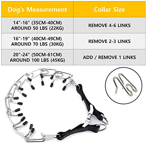 Deyace Prong Collar For Large Dogs, Pinch Collar And Heavy Duty Leash Set, Quick Release Adjustable Dog Prong Collar #TOP4