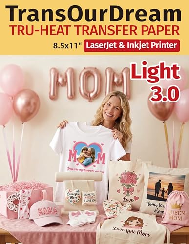 TransOurDream Heat Transfer Paper for Inkjet & LaserJet Printer (10...