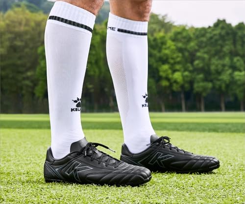 Image of KELME K-Fighting Microfiber Leather Soccer Cleats, Firm /Artificial Ground Outdoor Shoes, for Men Women
