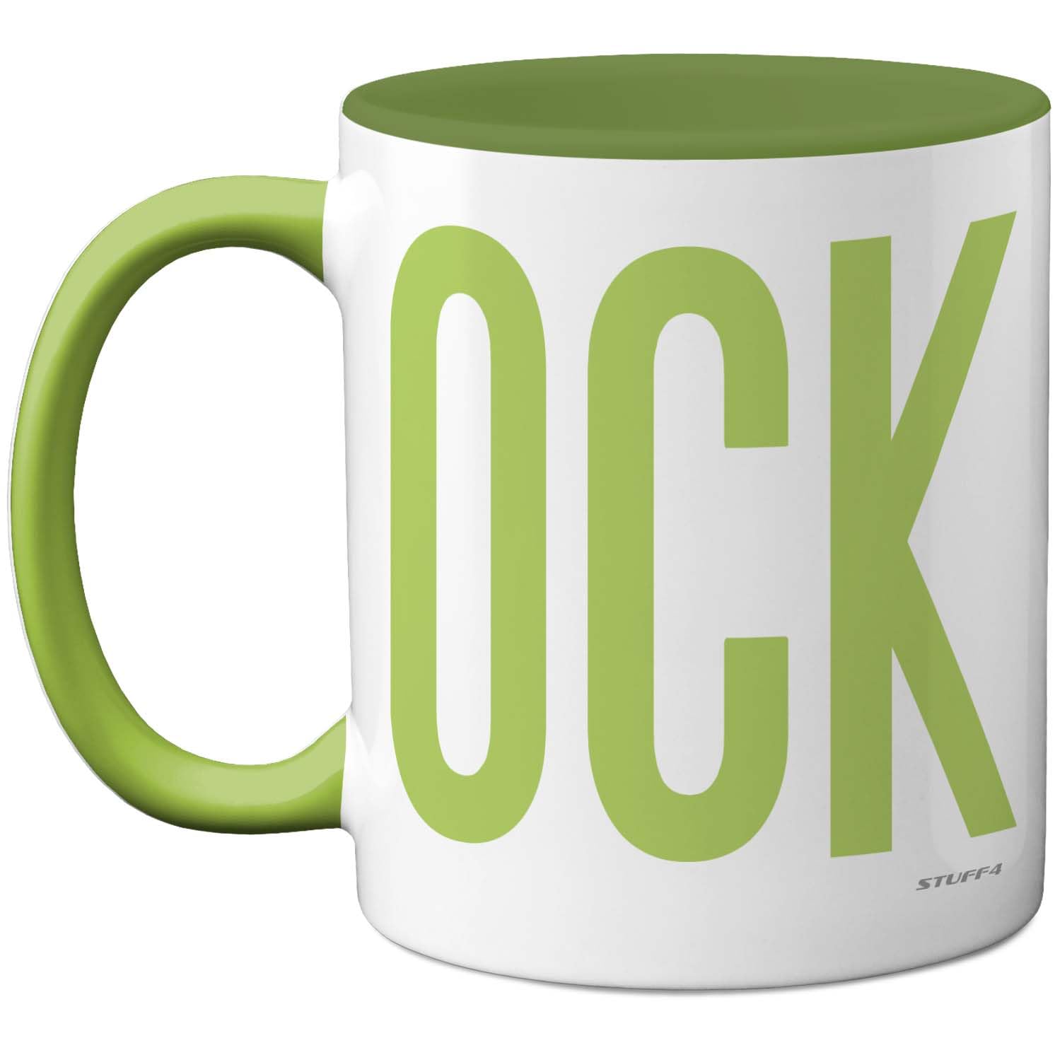Stuff4 Rude Gifts - Green C*ck Mug - Funny Gifts for Men Women from Friend Colleague, Swearing Birthday Presents, Fun Bday Presents, 11oz Green Handle Ceramic Dishwasher Safe Premium Mugs