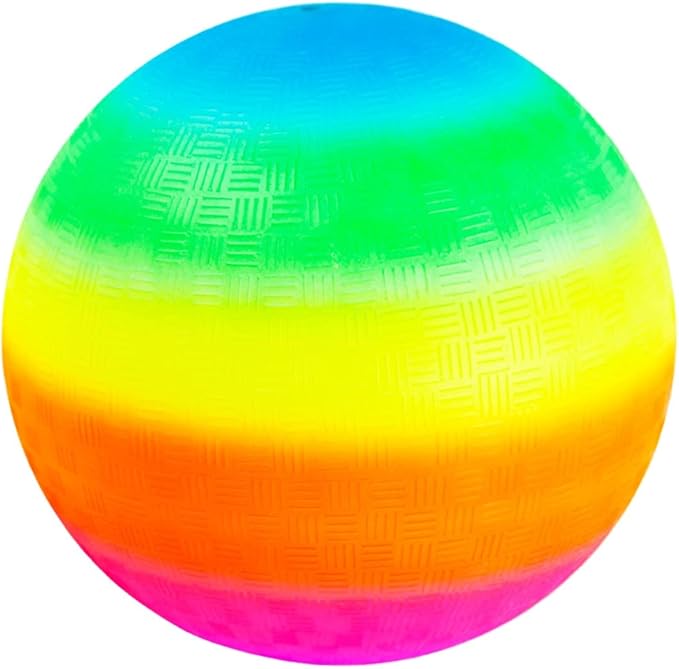 Inflated Playground Ball Kickball, Rainbow Playground Ball Set for Kids