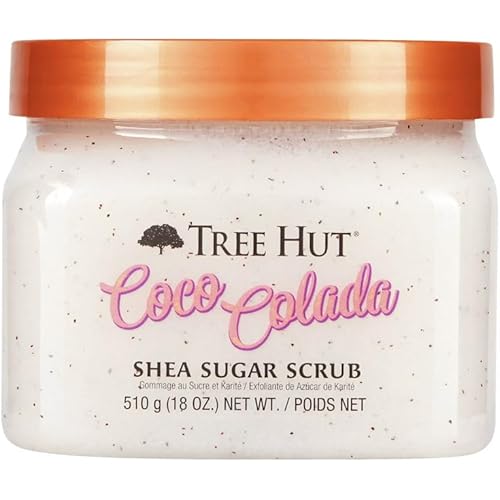 Tree Hut Coco Colada Shea Sugar Scrub, 18 oz, Ultra Hydrating and Exfoliating Scrub for Nourishing Essential Body Care