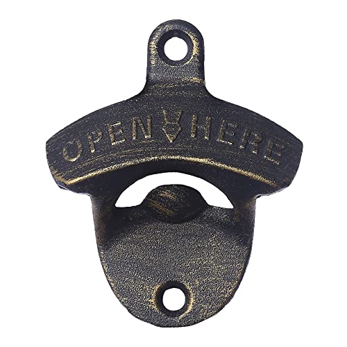 Jumiok Stainless Magnetic Wall Mount Beer Bottle Opener Outdoor With Magnetic Cap Catcher (Aged Bronze) #TOP2