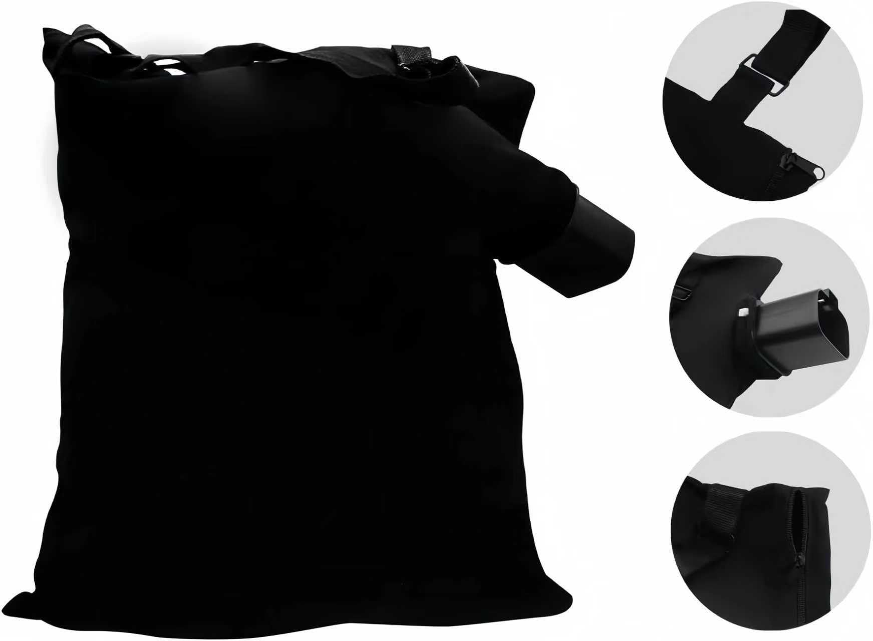 5140125-95 - Bolsa de hombro para aspiradora de aspiradora de hojas, compatible con Black & Decker BV3100/BV2900 Bolsa de hojas de repuesto para soplador 5140117-99