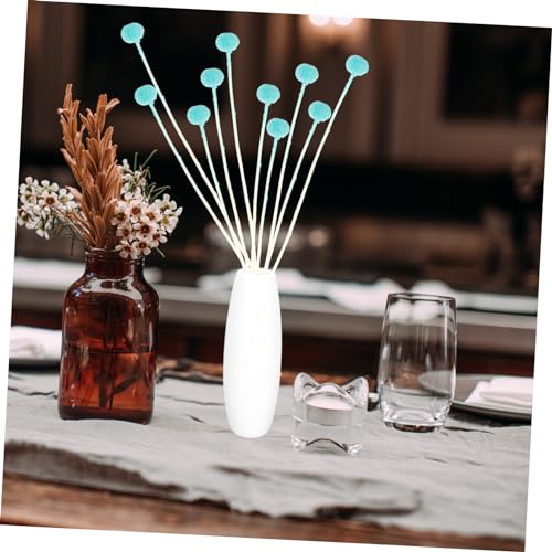 Flores Secas Craspedia Azul Pack de 10 para Decoración miniatura 2